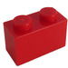 LEGO rot Backstein 1 x 2 mit Unterrohr (3004 / 93792)