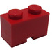 LEGO Rojo Ladrillo 1 x 2 con Cable Recorte (3134)