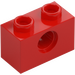 LEGO Rood Steen 1 x 2 met Gat (3700)