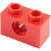 LEGO rouge Brique 1 x 2 avec Trou (3700)