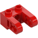 LEGO Rood Steen 1 x 2 met Pin Gat en 2 Halve Balk Kant Extensions met As gat (49132 / 85943)