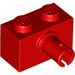 LEGO rot Backstein 1 x 2 mit Stift mit unterem Bolzenhalter (44865)