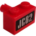 LEGO Rood Steen 1 x 2 met Pin met Buoy JC82 Sticker zonder Studhouder aan de onderzijde (2458)