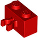 LEGO rouge Brique 1 x 2 avec Verticale Agrafe (Écart dans le clip) (30237)