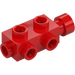 LEGO Rood Steen 1 x 2 x 0.7 met Noppen aan Zijkanten (4595)