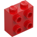 LEGO Red Brick 1 x 2 x 1.6 with Studs on One Side (1939 / 22885)