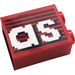 LEGO rouge Brique 1 x 2 x 2 avec &#039;as&#039; Autocollant avec porte-goujon intérieur (3245)