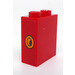 LEGO rouge Brique 1 x 2 x 2 avec Bright Light Orange Décoration Autocollant avec porte-goujon intérieur (3245)