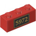 LEGO Red Brick 1 x 3 with 5972 Sticker (3622)
