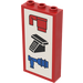 LEGO rouge Brique 1 x 3 x 5 avec Cup, Phone et Robinet Décoration (3755)
