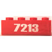 LEGO Red Brick 1 x 4 with &#039;7213&#039; Sticker (3010)