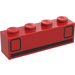 LEGO Red Brick 1 x 4 with Basic Car Taillights (3010)