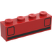 LEGO rot Backstein 1 x 4 mit Basic Auto Taillights (3010)