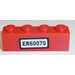 LEGO Red Brick 1 x 4 with &#039;ER60070&#039; Sticker (3010)