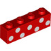 LEGO Red Brick 1 x 4 with White Polka Dots (3010 / 42208)