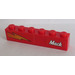 LEGO Red Brick 1 x 6 with &#039;Mack&#039; and Lightning Right Sticker (3009)
