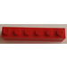 LEGO rot Backstein 1 x 6 ohne Unterrohre, mit Querstützen