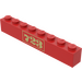 LEGO rouge Brique 1 x 8 avec &quot;723&quot; (3008)