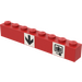 LEGO rouge Brique 1 x 8 avec La Flèche et Valise Autocollant (3008)