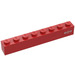 LEGO rouge Brique 1 x 8 avec Train logo (Droite) Autocollant (3008)
