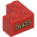 LEGO Röd Kloss 2 x 2 Hörn med 76423 Höger Klistermärke (2357)