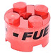 LEGO Rouge Brique 2 x 2 Rond avec FUEL Autocollant (3941)