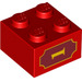 LEGO rouge Brique 2 x 2 avec &#039;1&#039; (3003 / 90842)