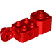 LEGO Red Brick 2 x 2 with Axle Hole, Vertical Hinge Joint, and Fist (47431)