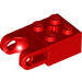 LEGO rot Backstein 2 x 2 mit Ball Socket und Axlehole (Breite Buchse) (92013)