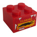 LEGO rouge Brique 2 x 2 avec Crocodile et &#039;FLORIDA&#039; Autocollant (3003)