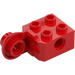 LEGO Red Brick 2 x 2 with Hole, Half Rotation Joint Ball Vertical (48171 / 48454)