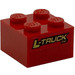 LEGO Rood Steen 2 x 2 met &#039;L-TRUCK inc&#039; Sticker (3003)