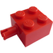 LEGO Rood Steen 2 x 2 met Pin en geen asgat (4730)