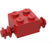 LEGO Red Brick 2 x 2 with Red Single Wheels (3137)