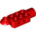 LEGO Rood Steen 2 x 3 met Horizontaal Scharnier en Stopcontact (47454)