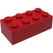 LEGO Rouge Brique 2 x 4 (Plus tôt, sans supports croisés) (3001)