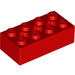 LEGO Rood Steen 2 x 4 met As Gaten (39789)