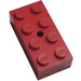 LEGO Red Brick 2 x 4 with No Cross Supports with Centre Hole
