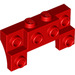 LEGO rot Backstein 2 x 4 x 0.7 mit Vorderseite Bolzen und dicke Seitenbögen (14520 / 52038)