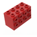LEGO Rood Steen 2 x 4 x 2 met Studs Aan Sides (2434)