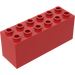 LEGO Red Brick 2 x 6 x 2 Weight with Split Bottom