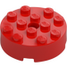 LEGO Rood Steen 4 x 4 Rond met Gat (87081)