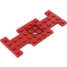 LEGO rot Auto Base 10 x 4 x 0.7 mit Center Loch