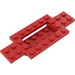 LEGO Rot Auto Basis 10 x 4 x 2/3 mit 4 x 2 Centre Well (30029)