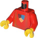 LEGO Rojo Castillo Torso con Chaleco y Tri-Colored Escudo (973)