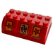 LEGO rouge Chest Couvercle 4 x 6 avec Drink et Stars Autocollant (4238)