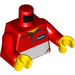 LEGO Red City Square Pizza Delivery Guy Minifig Torso (973 / 76382)