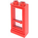 LEGO Rouge Classic Porte 1 x 2 x 3 La gauche avec Verre