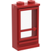 LEGO Red Classic Door 1 x 2 x 3 Left with Hole and Fixed Glass