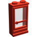 LEGO Rojo Classic Puerta 1 x 2 x 3 Derecha con Agujero y Fixed Vidrio